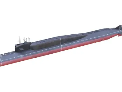  Russian Nuclear Strategic Submarine Delta IV Class 3D model
