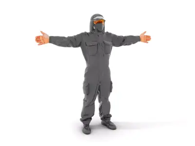 Tactical Black Suit model pack Low-poly 3D model