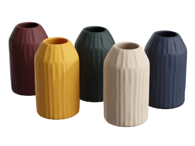 Ceramic Cut Bottle Origami Vase Models 