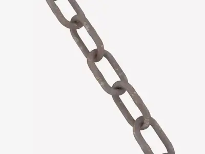 Old Steel Chain Low-poly 3D model
