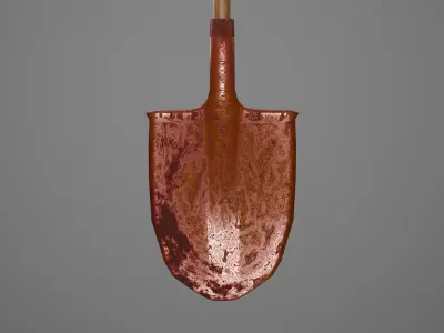 shovel Low-poly 3D model buy