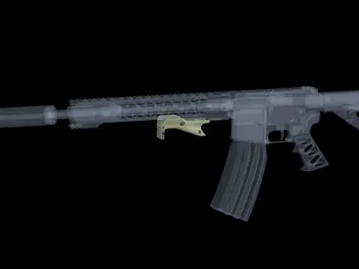 Strike Industries Cobra Tactical Fore Grip Low-poly 3D model