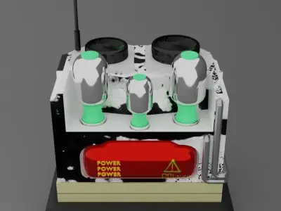 Helmet spacecraft Low-poly 3D model