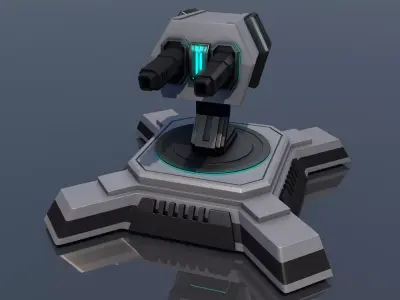 Machine gun 3D model by dibacgi