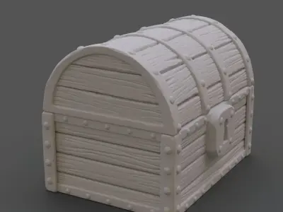 Chest wooden 3D model