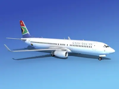Boeing 737-800 South African Airlines 3D model
