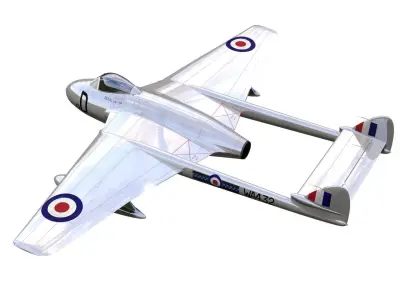 de Havilland DH100 Vampire FB Mk5 3D model buy