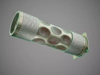 Warhead of an iranian Shahed-136 Kamikaze Drone Geranium-2 Low-poly 3D model