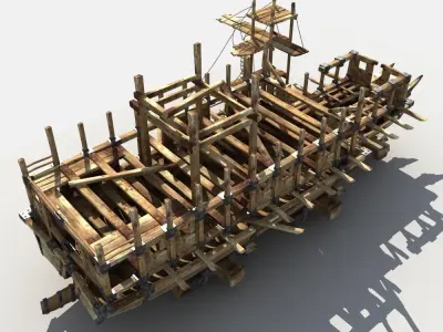 Ship is being Built 3D model