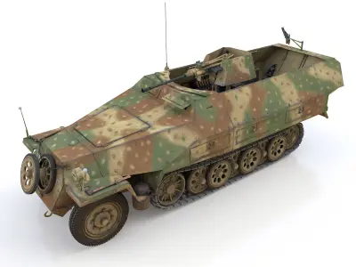 SDKFZ 251 - Ausf D - Anti-Aircraft-Vehicle    3D model