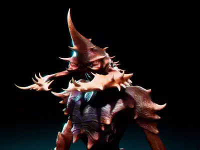 Insectoid Low-poly 3D model