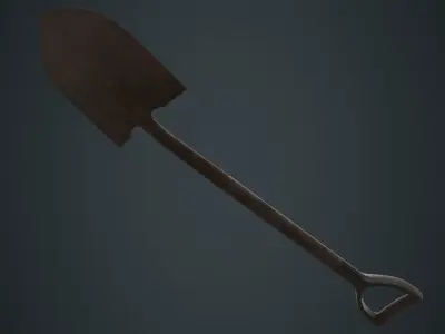 Shovel 1C Low-poly 3D model