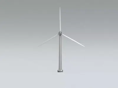 laos Wind Turbine 3D model