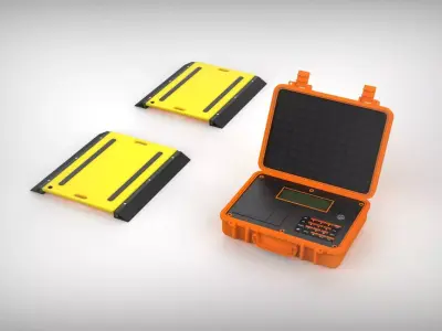 Industrial Weight Scale System 3D Model Low-poly 3D model