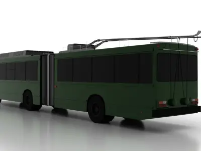 Trolleybus Kiyv-12-03 Low Low-poly 3D model