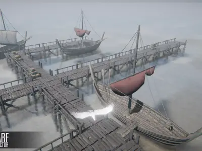 Wharf Constructor Low-poly 3D model