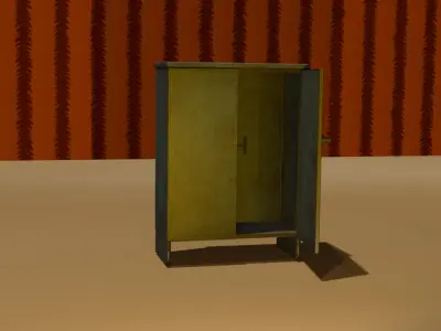 Industrial Utility Box Game Ready Low Poly 3D Model Low-poly 3D model