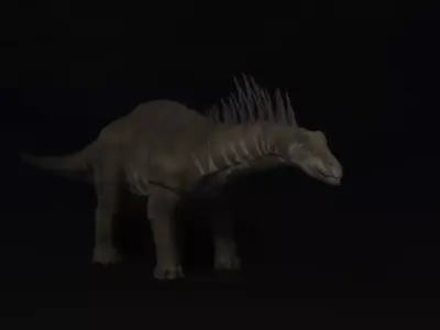 Amagasaurus dinosaur Low-poly 3D model