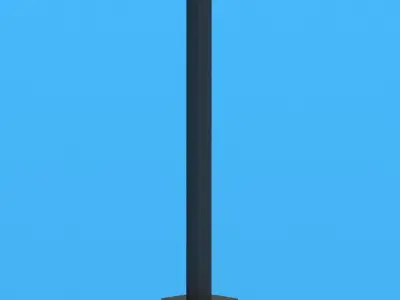 Low poly Mace metal pole Low-poly 3D model