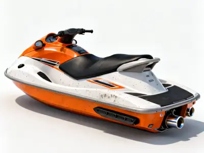 Realistic Luxury Jet Ski 3D Model 3D Model Low-poly 3D model