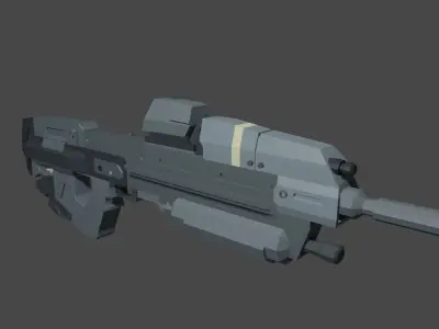 Halo Reach assault rifle low poly  3D model