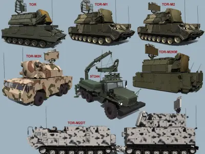 SA-15 variants 3D model