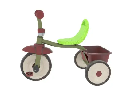 Kids Tricycle Low-poly 3D model buy