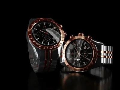 Retro Watch 3D model