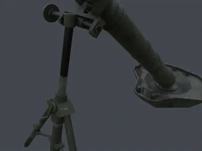 PBP-172 120mm mortar china PLA Low-poly 3D model