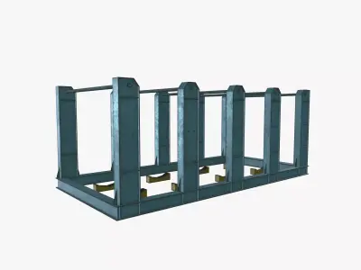 Roller storage stand Low-poly 3D model