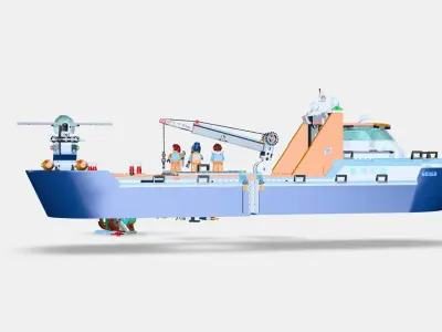 LEGO City Arctic explorer ship 60368 3D model