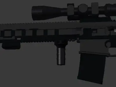 HK 417 Suppressed Free 3D model
