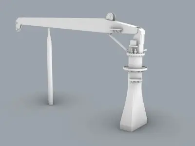 LNG Ships Deck Crane 2 Low-poly 3D model