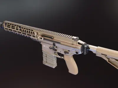SIG Sauer MCX Spear Low-poly 3D model