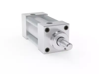ISO 15552 Pneumatic Cylinder Bore 40mm Complete Stroke Series 3D Model Pack