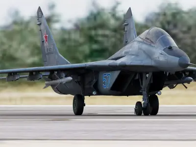 Russian Fighter Jet Mikoyan MiG-29UB Fulcrum B or C Tandem 3D model