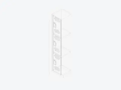 Locker - Plastic - Locka - Classic Extra - Triple Tier Low-poly 3D model