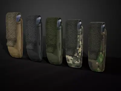 Pistol magazine pouch Low-poly 3D model
