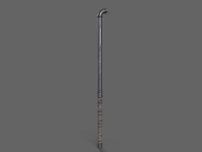 PBR Pipe Weapon V1f Low-poly 3D model