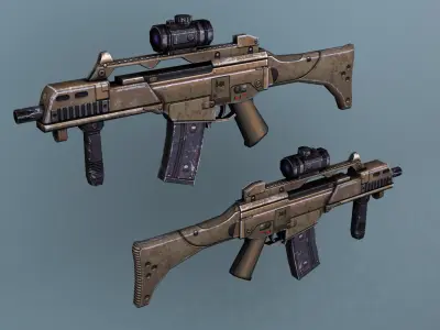 Low poly weapons pack Low-poly 3D model buy