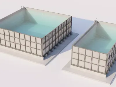 process water tank 3D Model 3D model