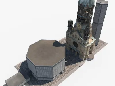 Kaiser Wilhelm Memorial Church Berlin Germany 3D model