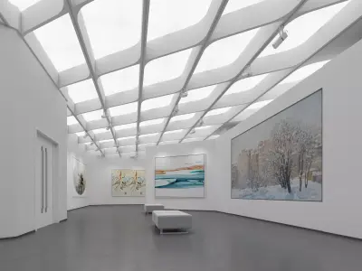 Art Gallery Exhibition Low-poly 3D model