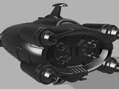 Aurora-Subnautica submarine 3D print model