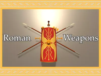 Roman Weapons Low-poly 3D model