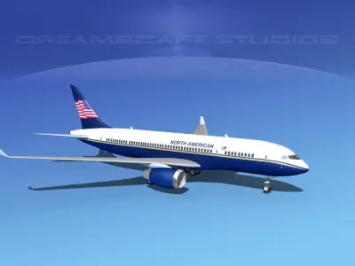 Boeing 787-8 North American Airlines 3D model