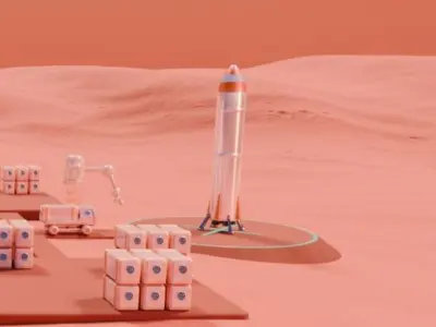 Mars space port 3D model