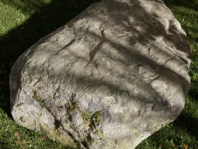  Lightly Mossy Smooth Large Rock Boulder Model  purchase