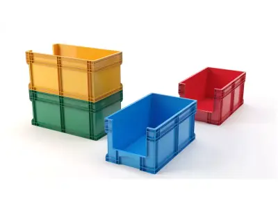 Stackable Plastic Tool Box 3D model