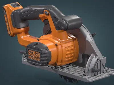 Circular Saw Low-poly 3D model buy
